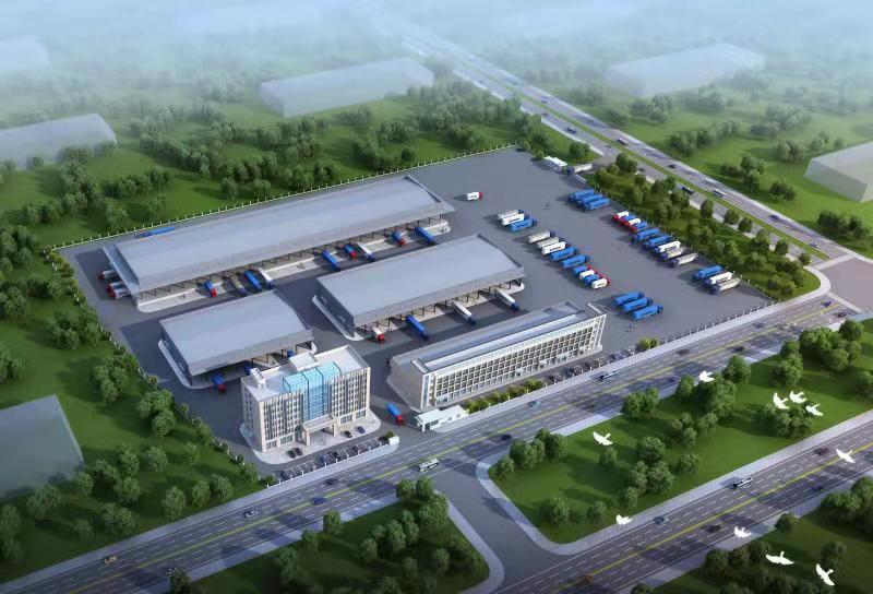 捷順達(dá)物流園項(xiàng)目建設(shè)整體工程，已完成一半